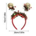 thumbnail image 2 of Christmas Headbands Christams Tree Xmas Ball Headbands For Girls Women Kids Merry Christmas Headwear Silvery Holiday Hair Hoops For Christmas Holiday Party, 2 of 2