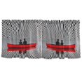 thumbnail image 7 of Yayeee Kitchen Curtains Tier Set of 2 Light Filtering 57"x36" Over Sink Window Panels, Red Boat, 7 of 7