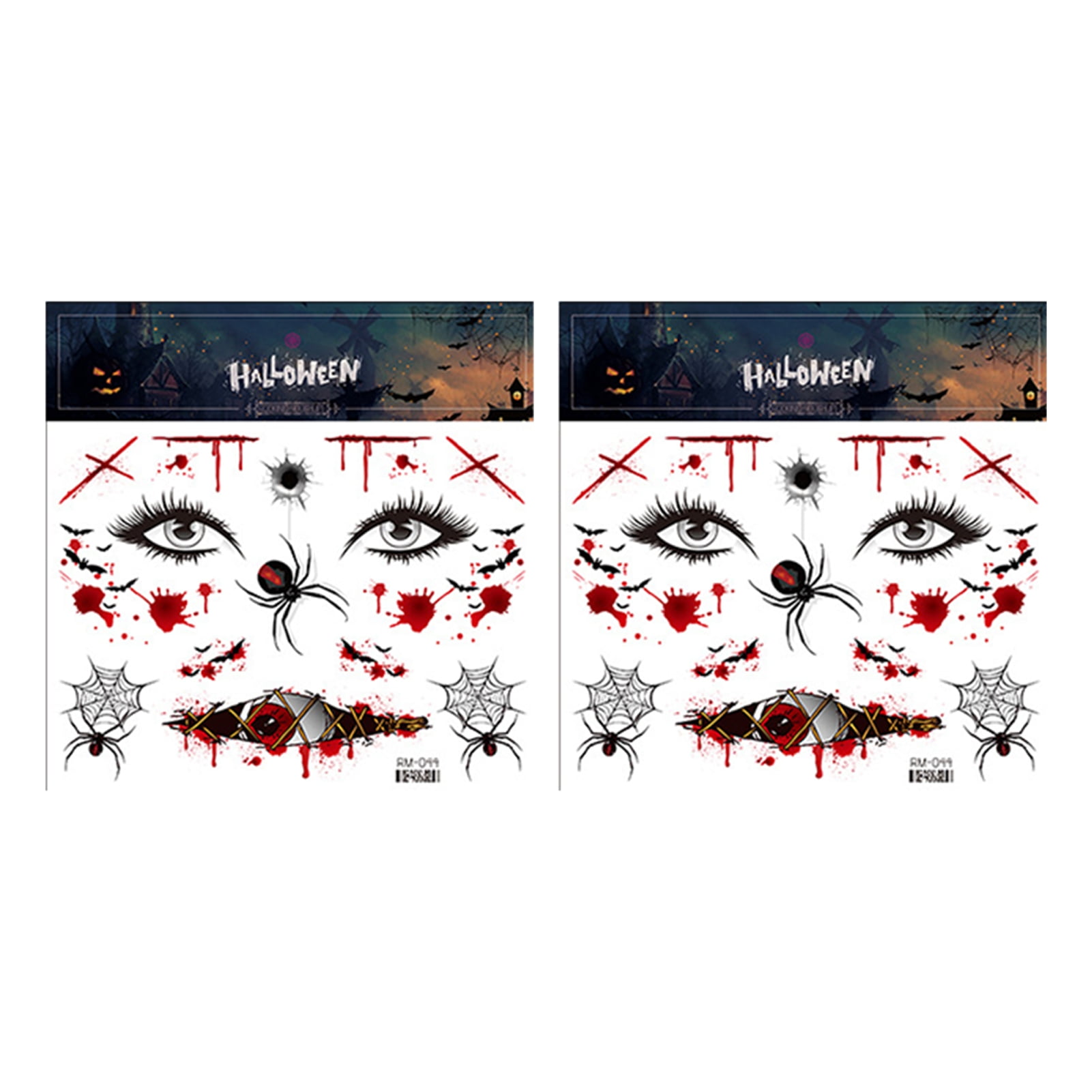 IOAOAI Halloween Fake Tattoos Realistic Halloween Tattoos Creepy