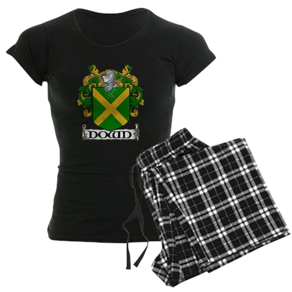 CafePress - Dowd Coat Of Arms Women's Dark Pajamas - Women's Short Sleeve Print T-Shirt and Pants Dark Cotton Pajama Set
