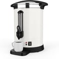 thumbnail image 1 of Ourlova Urne à Café 100 Tasses - 14 L (3,8 Gal) Grande Cafetière Acier Inoxydable Isolée Thermiquement Cafetière Électrique Rapide Blanche, 1 of 7