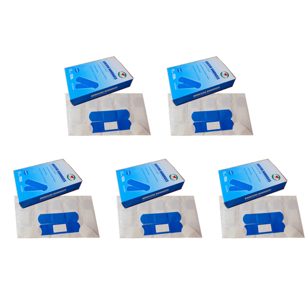100 Uds Curitas Adhesivas Médicas Antibacterianas Unisex para Azul