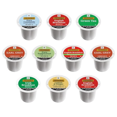 Twinings Tea K Cup Pod Sampler Variety Box (20 Count) 8 Flavors for Keurig Single Serve Brewers, Contains Black, Green, Herbal and Decaffeinated Teas for Tea Lovers