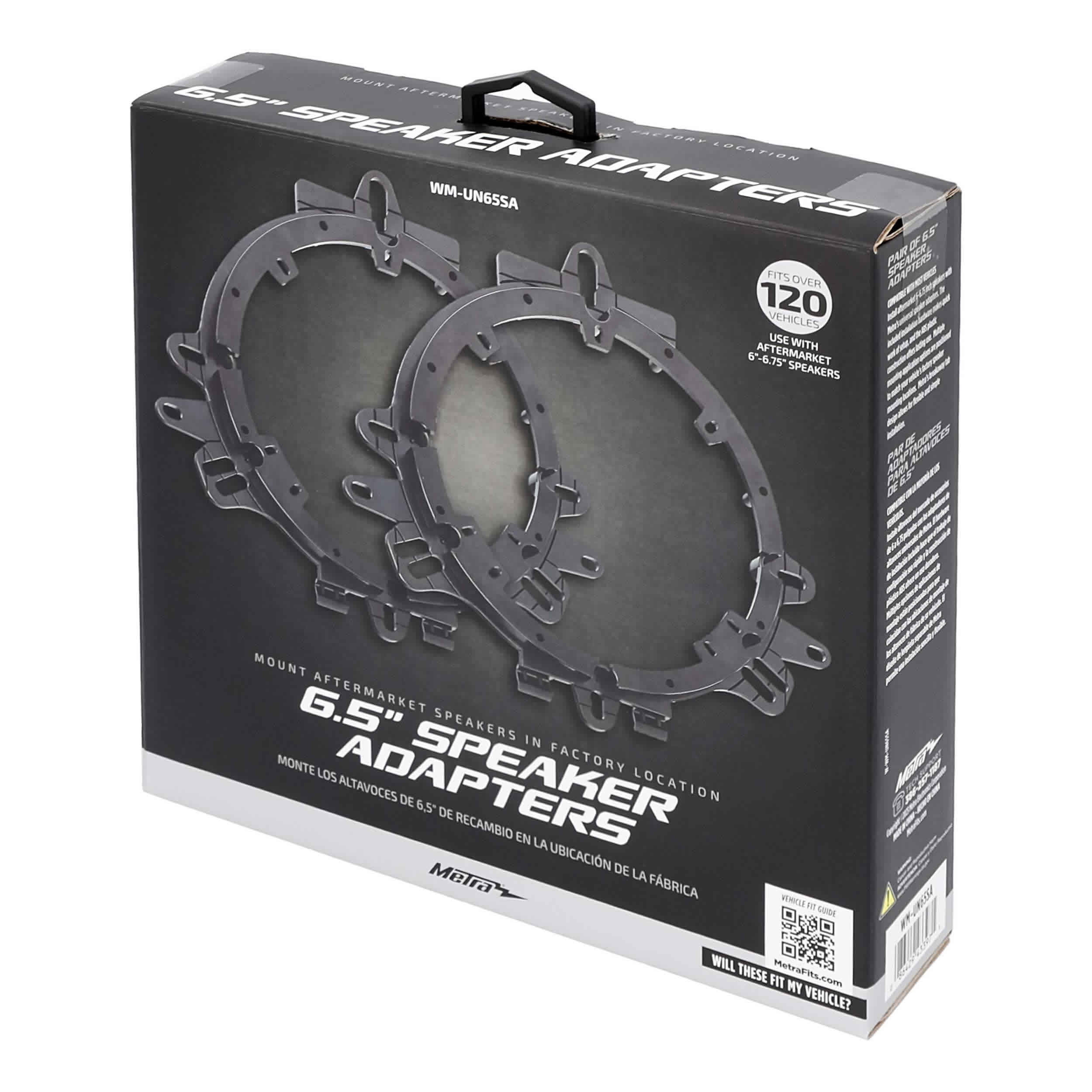 New Metra WM-UN65SA Universal 6.5" Aftermarket Speaker Adapters in Black