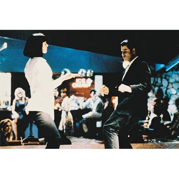 Uma Thurman and John Travolta in Pulp Fiction 24x36 Poster classic dance scene