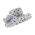 thumbnail image 2 of UDIYO Womens Church Derby Tea Party Wedding Hat Polka Dot Organza Hats, 2 of 5
