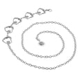 thumbnail image 1 of Accesorios Únicos 1 Pc Cinturón Ajustable con Colgante de Corazón y Luna, Cordón Ajustable para Mujeres en Tono Plateado, 1 of 6