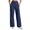 Navy, variant on Ussuma High Waist Yogo Wide Leg Pants for Women Simple and Comfortable Leisure Fashion Butt Lifting Tummy Control Gym Pants with Pockets Lightweight Slimming Running Pants Play Golf Pilates Hiking M