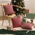 thumbnail image 7 of Rosnek 2 Pack Christmas Plaid Throw Pillow Covers, Scottish Tartan Decorative Cushion Case for Farmhouse Home Holiday Decor, 18''x 18'', 7 of 7