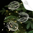 thumbnail image 6 of Sparkling Glitter Artificial Flower Branch for Christmas Tree - Decorative Rattan Wreath Arrangement to Enhance Holiday Home Ambiance(White), 6 of 6