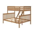 thumbnail image 3 of Max & Lily Solid Wood Twin XL over Queen Bunk Bed for Kids, Pecan, 3 of 13