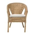 thumbnail image 3 of Baxton Studio Abbey Modern Bohemian Natural Brown Antique Rattan Dining Chair, 3 of 7