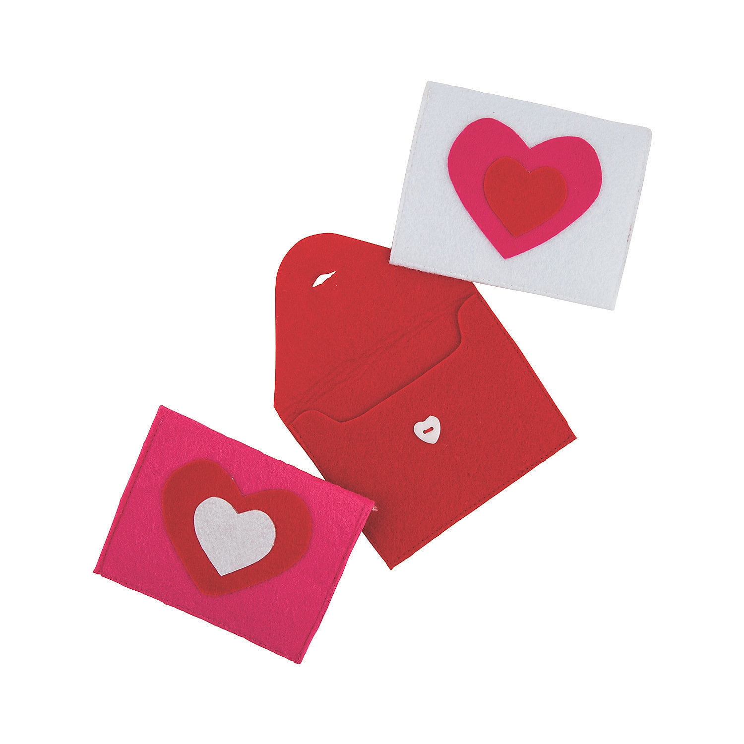 Felt Valentine Envelope Craft Kit Craft Kits 12 Pieces
