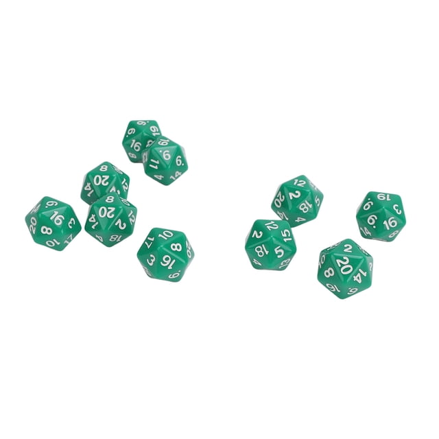 10PCS Lightweight and Portable Plastic Polyhedral Set with Clear Numbers, Durable Material, Great for Role Playing and Table Games
