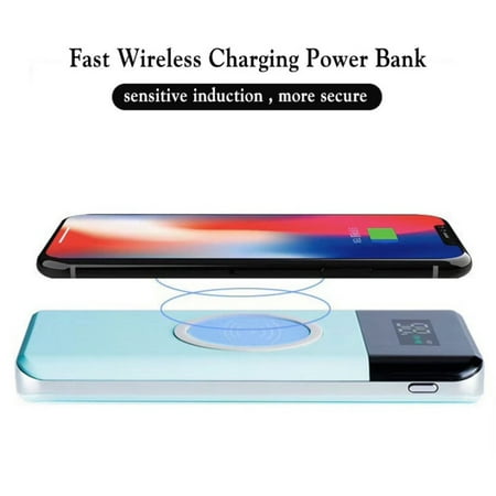 2019 New Qi Wireless 20000mAh Power Bank 2USB LED CLD Portable Fast Charger External Battery For iPhone (Best Weather Widgets For Android 2019)