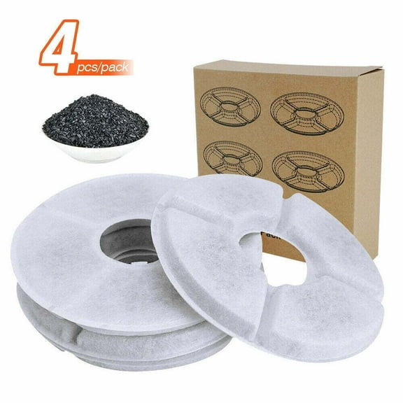 JIAN YA NA Cat Dog Water Fountain Filters, 4PCS Pet Water Replacement Filter with Triple Filtration, Activated Carbon Filters for Pet Water Fountain