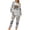 Grey, variant on Yuncity Plus Size Womens Halloween Pajama Set 2 Piece Funny Print Long Sleeve Top And Pants Pjs Sleepwear Loungewear Nightwear,Size M-3Xl Grey