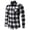 blackwhite, variant on KEINXS Christmas Mens Flannel Plaid Shirt Thick Warm Winter Fleece Tops Shirt Blouse Black White S