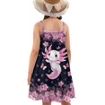 thumbnail image 2 of Uourmeti Girls Summer Dresses Cute Rabbit Swing Dress for Girls 7-8T Soft Spaghetti Straps A-Line Tiered Dresses Kids Princess Sundress, 2 of 7