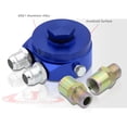 thumbnail image 3 of Universal M20 x 1.5 Car Oil Filter Cooler Sandwich Relocator Adapter Plate Bypass Kit + Cap (Anodized Blue) Aluminum Alloy 10AN Fitting, 3 of 4