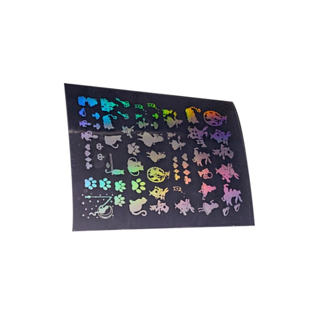 Inteprter Pegatinas transparentes con patrón múltiple, accesorio de bricolaje, artesanías coloridas duraderas, decoración de uñas, embalaje de regalo, Artesanía Mascota Inteprter HA059584-08