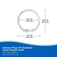 thumbnail image 7 of Kenney Rust-Proof Smooth Plastic Shower Curtain Rings, Set of 12, Clear, 7 of 7