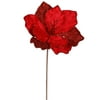 Club Pack of 12 Vibrant Crimson Red Sparkle Amaryllis Flower Picks 16"