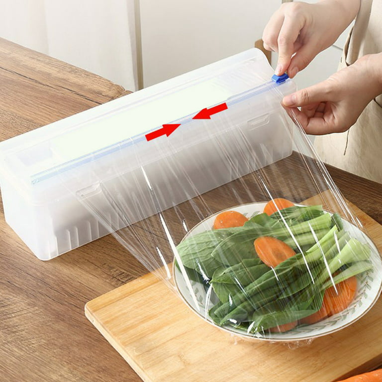 HOTBEST Cling Film Disser Holder Cutter Food Wrap Kitchen Foil Food Plastic  Wrap BR