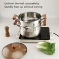 thumbnail image 3 of Cooking Stainless Steel Cookware Set Wooden Handle Multifunctional Kitchen Cooking Set for Steaming Boiling Making Soup, 3 of 7