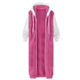 thumbnail image 4 of Long Sherpa Fleece Vest Jackets for Women Casual Warm Sleeveless Full Zip Up Hoodie Vest Winter Coat Plus Size (Small, Hot Pink Vest), 4 of 4