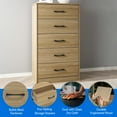 thumbnail image 6 of Mainstays Ardent 5 Drawer Dresser, Euro Oak, 6 of 18