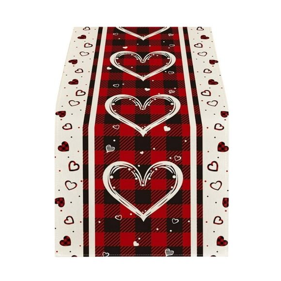 Hearth & Gear Delicate Valentine Day Table Cover Linen Printed Party Table Flag Gender Reveal Centerpieces for Tables Rose Table Party Decorations Sparklers Wedding Extra Long Centerpieces for Wedding