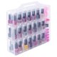 thumbnail image 1 of DreamGenius Estuche organizador de esmalte de uñas para 48 botellas con 2 separadores de uñas, soporte de esmalte de uñas de gel de doble cara con divisores ajustables, transparente, 1 of 5
