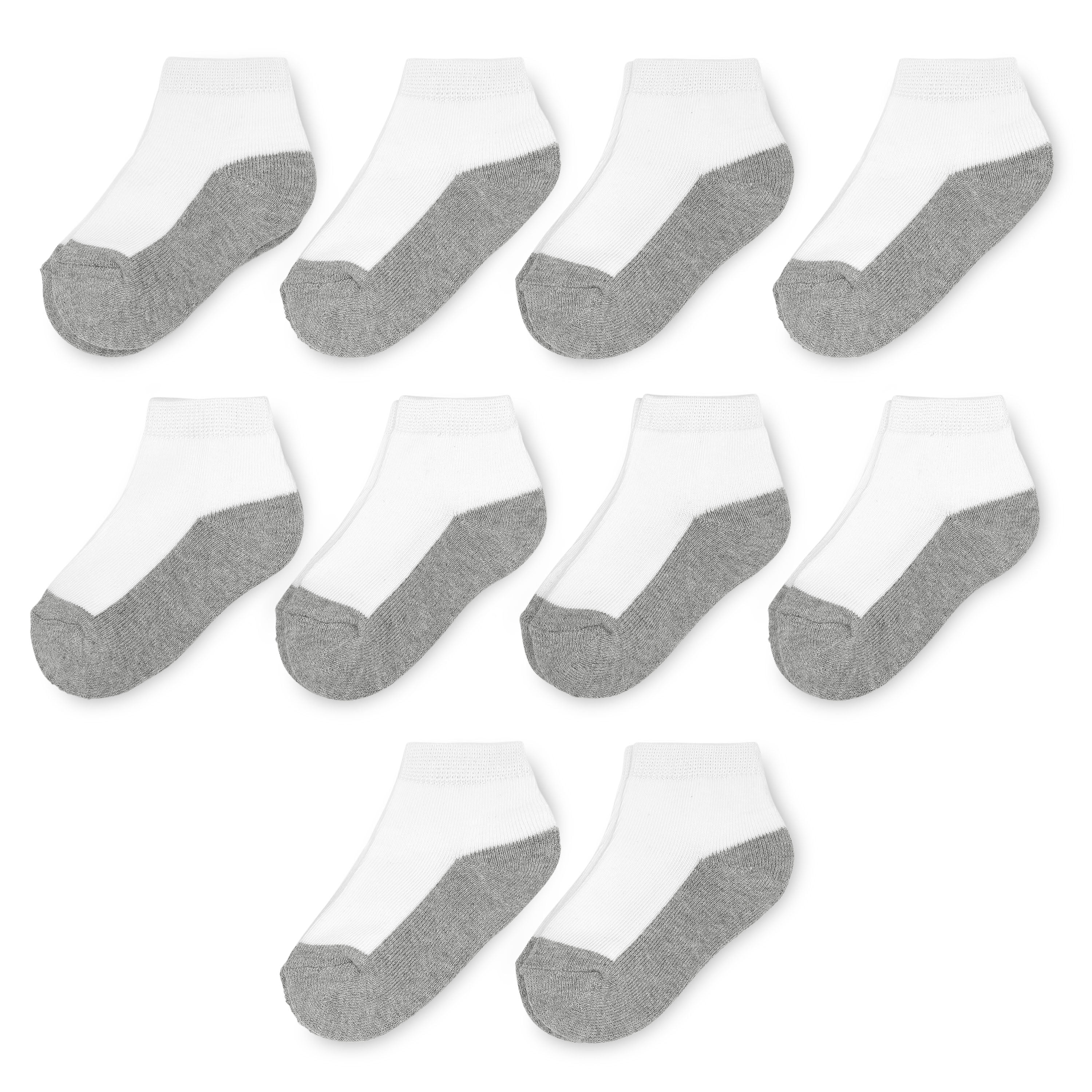 Boys Ankle Socks, 10 Pack, 3T- 5T