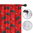 thumbnail image 4 of Blackout Kids Curtains,Black Controllers Games Symbols Red Pattern Childrens Insulated Curtains Set Of 2,Bedroom Essentials,Toddler Room Decor 42"x54", 4 of 5