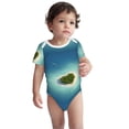 thumbnail image 3 of Daiia Paradise Island Printed Unisex-Baby Short Sleeve Onesies Bodysuits Baby Climbing Clothes Soft and Comfortable Romper with Expandable Shoulder Design-12 Months, 3 of 8