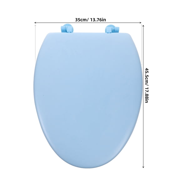 Toyvian Blue Foam Toilet Seat Elongated Soft Close Padded Comfortable Bathroom Replacement