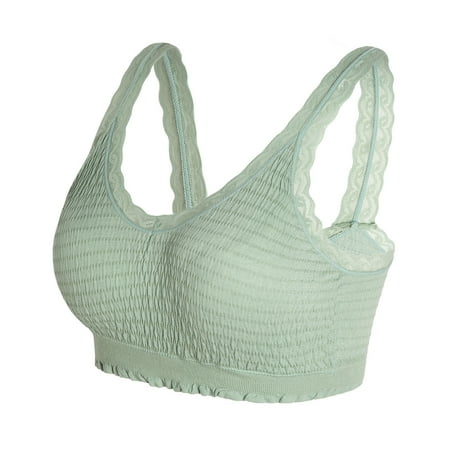 

CAICJ98 Plus Size Lingerie Full Coverage Bra for Women Flexible Underwire Bras for Women Everyday Bras for Women Green One Size