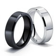 thumbnail image 2 of Accesorios de acero de titanio, anillo brillante biselado de 8 mm, anillo de acero inoxidable brillante pulido con espejo, joyería, 2 of 5