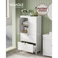 thumbnail image 4 of VASAGLE Floor Storage Cabinet, Freestanding Storage Unit with 4 Doors, Adjustable Shelves, 11.8 x 23.6 x 43.3 Inches, for Entryway, Bathroom, White UBBC552P31, 4 of 10