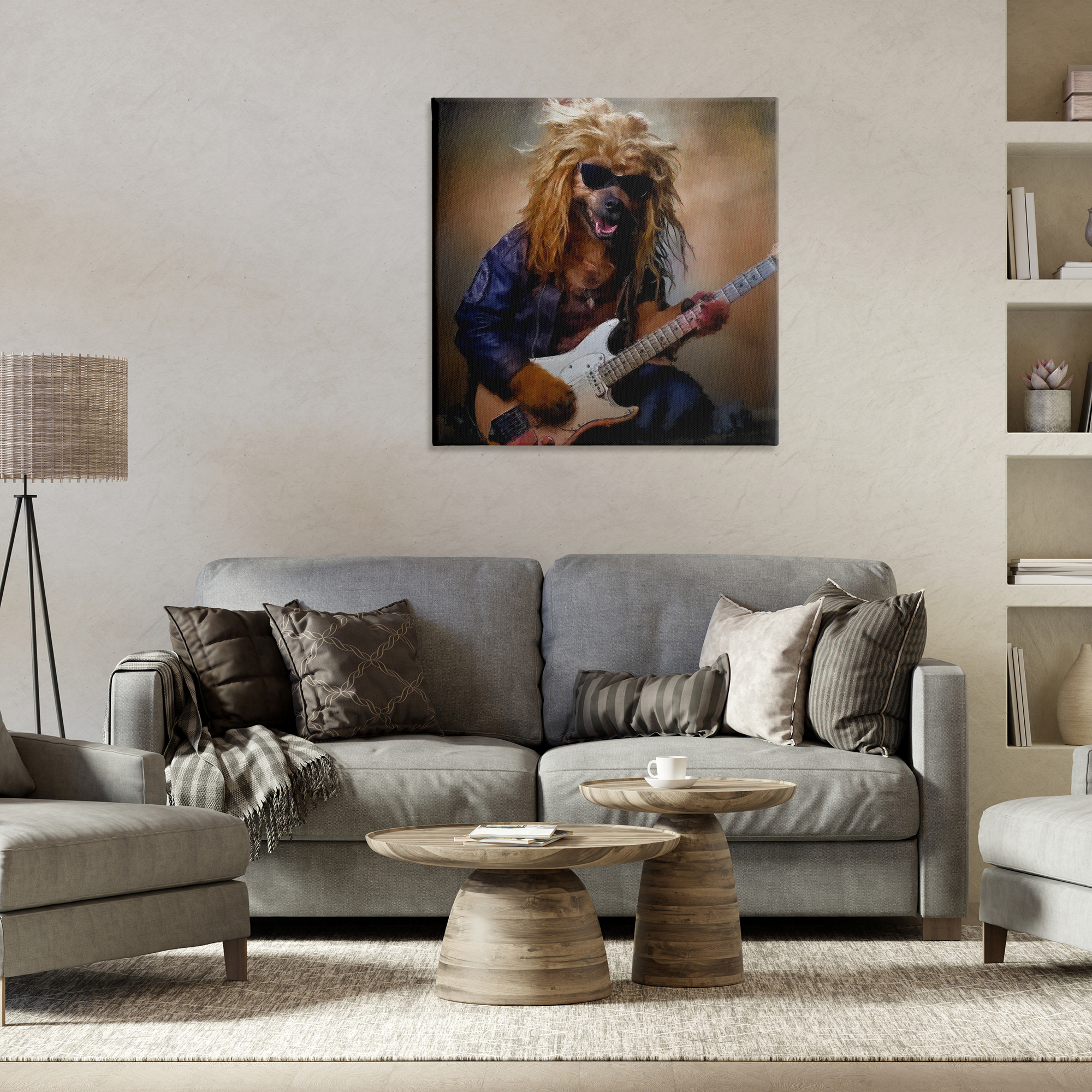 Musician Canine Clark Canvas Wall Art, design by Sean Parnell