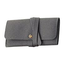 HengDidi Portable Travel Jewelry Organizer Bag Multi Compartment Pouch for Rings Necklaces Earrings Compact Foldable Mini Case Ideal for Purse Carry-On Accessories