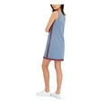 thumbnail image 2 of TOMMY HILFIGER Womens Blue Zippered Unlined Tank Top Style Heather Sleeveless Scoop Neck Short Sheath Dress L\G, 2 of 3