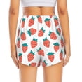 thumbnail image 2 of Lsque Strawberries Printed Women's Running Shorts with Liner Pockets,Elastic Quick Dry Workout Athletic Gym Yoga Shorts,Womens High Waist Shorts-Small, 2 of 9