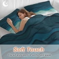 thumbnail image 5 of Teal Ocean Bedding 3 Piece Duvet Cover Set Twin Size, Coastal Sea Moire Waves Abstract Ombre Art Soft Microfiber Comforter Cover with Zipper Closure & Pillowcases, Wrinkle & FadeResistant Quilt Cover, 5 of 9