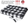 thumbnail image 4 of Electric Car Blanket 12 Volt Heated Grid Pattern with Auto-Off Timer Heat Resistance Carpet Safety Heating Rug for Cold Weather Black, 4 of 7