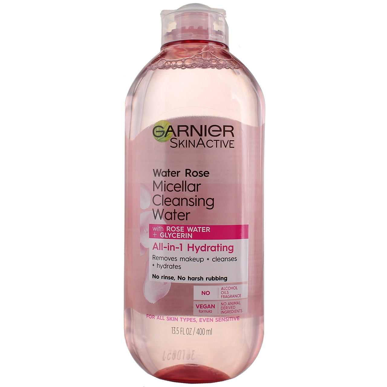 Garnier Skin Active With Rose Water + Glycerin All-In-One Hydrating Micellar Cleansing Water, 13.5 fl oz