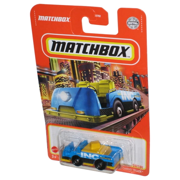 Matchbox MBX Mini Cargo Truck (2021) Mattel Metal Blue Toy 23/100