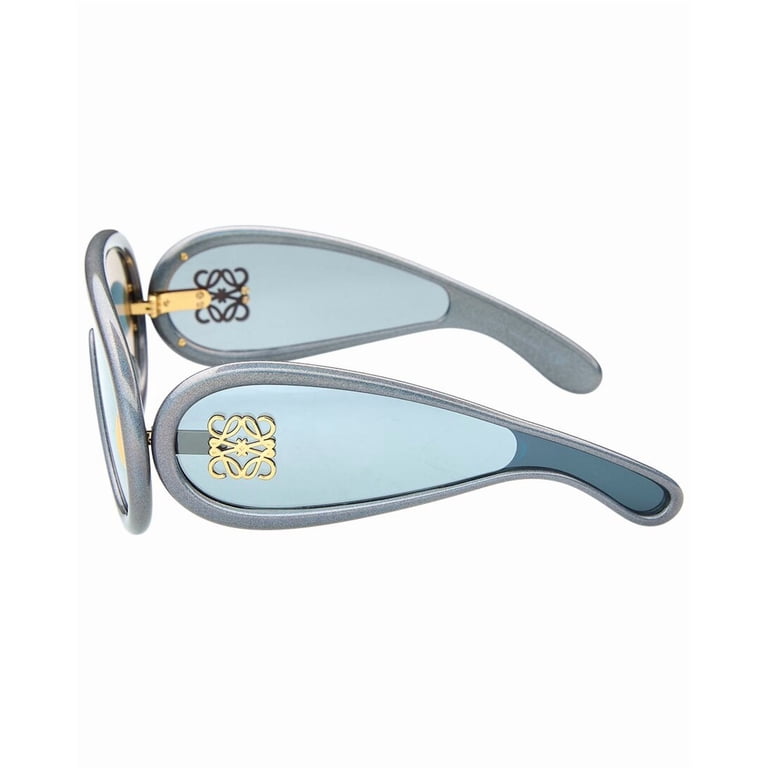NEW LOEWE SUNGLASSES GREY GOLD WOMEN EYEWEAR LOEWE LW40108I 05X Loewe LW40108I Wave Mask Sunglasses in Blue Mirror  main image 4