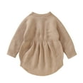 thumbnail image 3 of Sngxgn Boy Romper Baby Boys Ruffle Bodysuit Knit Shirt Toddler Boy Jumpsuit Tops(Khaki,68), 3 of 9